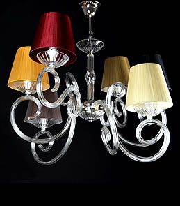 JWZ 510061101_Colored 6 Silver_Modern chandelier_lustre moderne